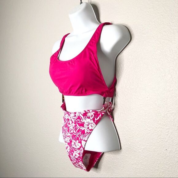 NWT Roxy Blooming Ride One Piece Swimsuit Pink Beach Bikini Size Small - Picture 5 of 12